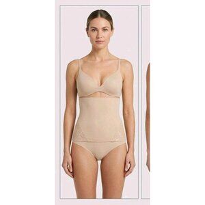 Assets Spanx Red Hot Label 10071R Luxe & Lean Lace Waist Cincher Nude Medium M
